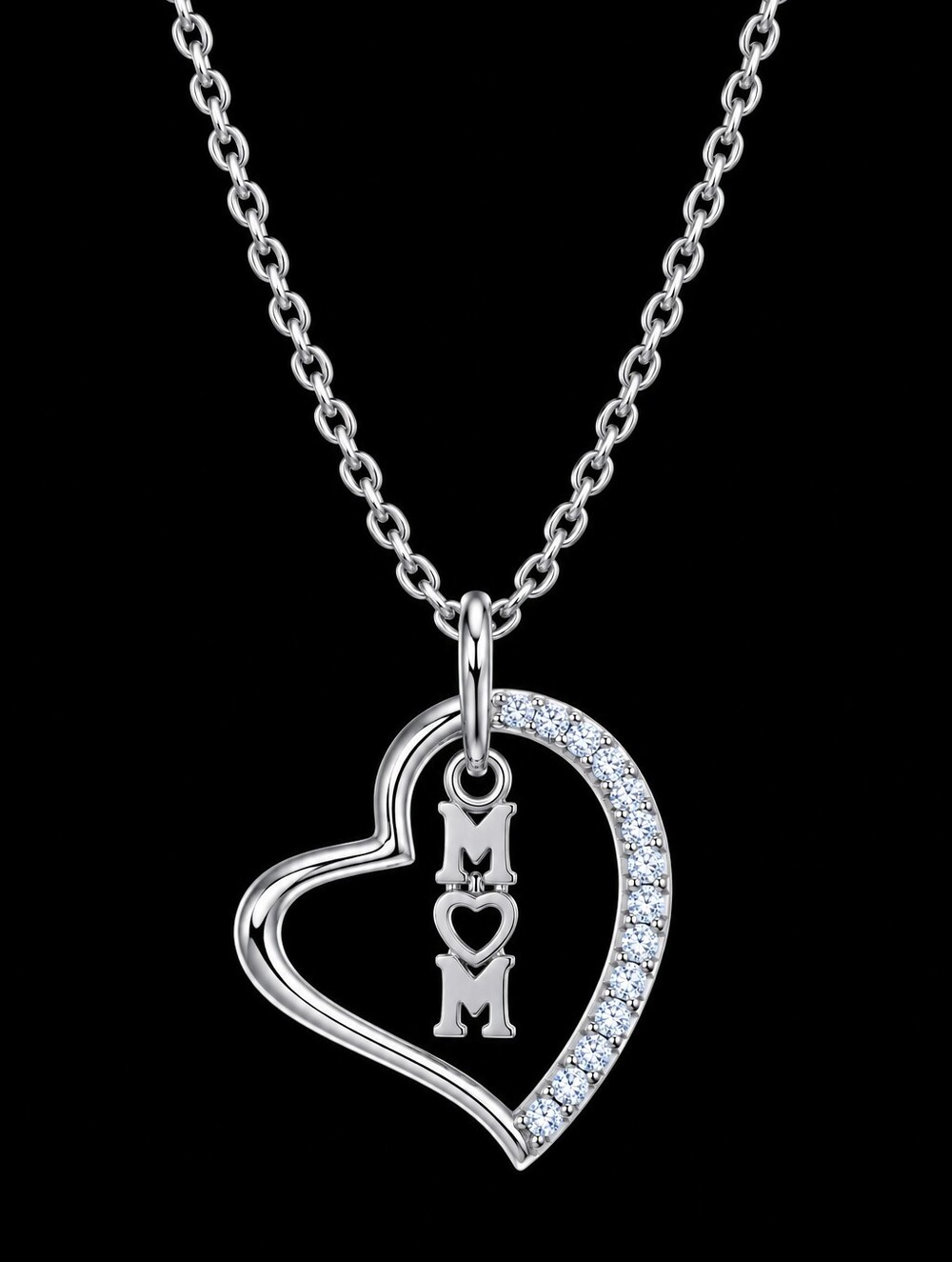 Macy's Heart "Mom" Pendant Necklace
